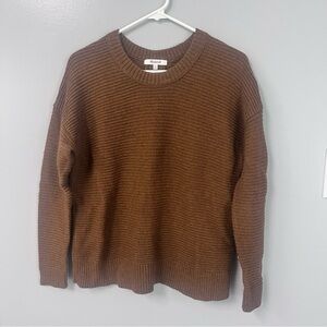 Madewell Greensboro Buttonback Sweater small slightly oversized ribbed fisherman
